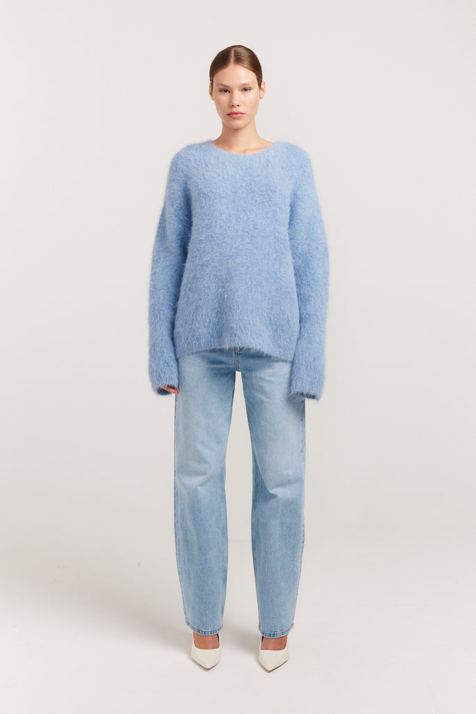 Antonella Sweater | Blue Knitted Jumper | Henne