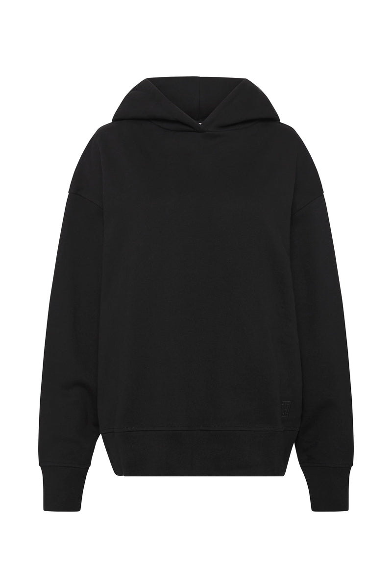 Oversized plain outlet black hoodie